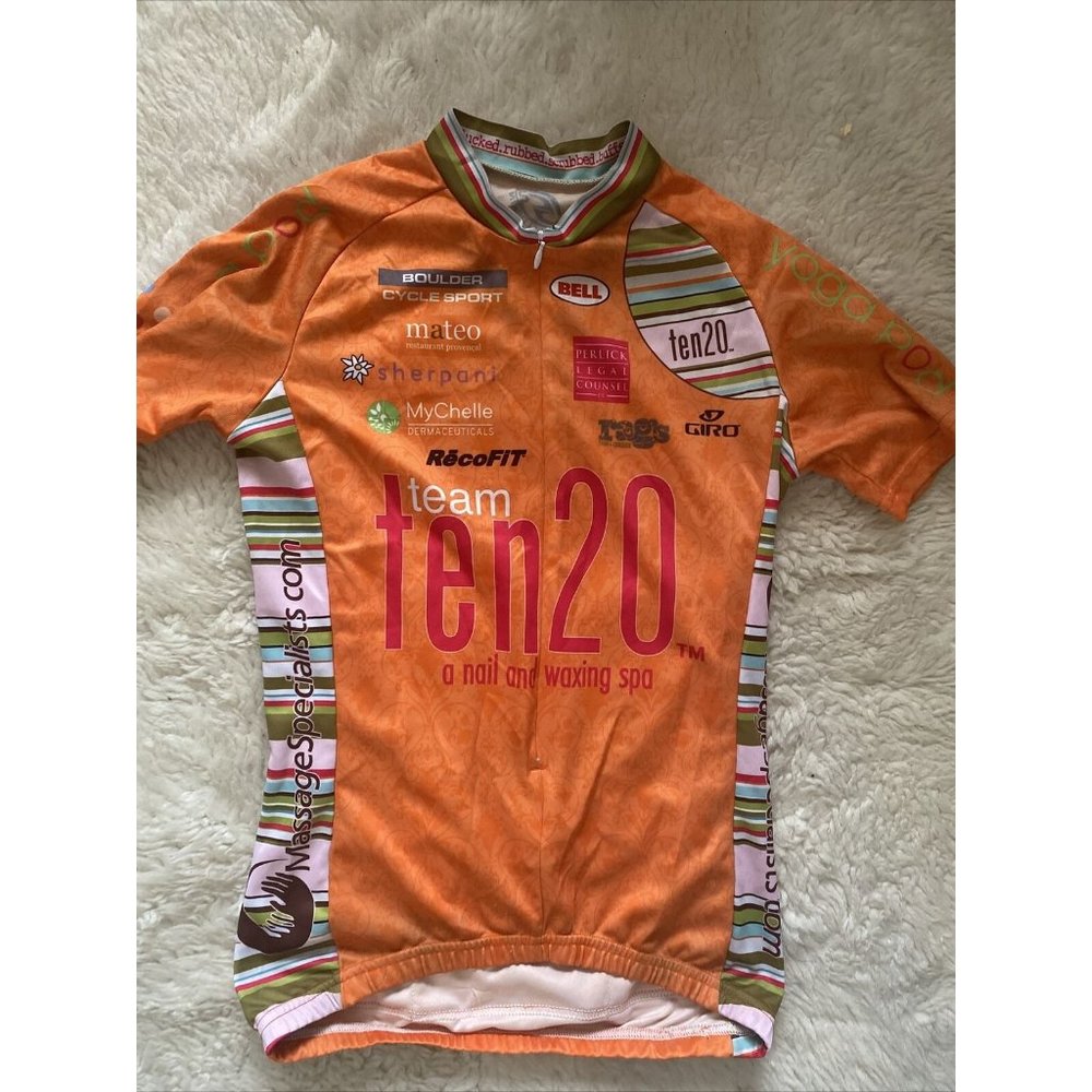 Cycling Jersey ShieldSkin Ladies XtraSmall Orange Cyclist Top